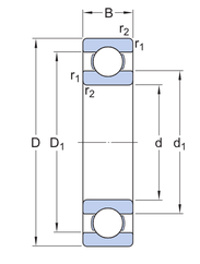 6330 Deep Groove Ball Bearing drawing 6330 Deep Groove Ball Bearing drawing