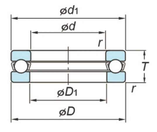 51334 (8334) bearing drawing 51334 (8334) bearing drawing